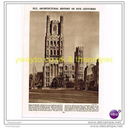ELY CATHEDRAL, CAMBRIDGESHIRE, Book Illustration, c1953