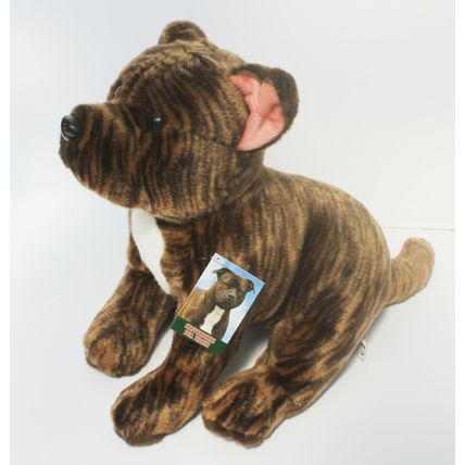 Brindle Staffordshire Bull Terrier 12" Hand Made Toy Staffie Amstaffm Plush Dog