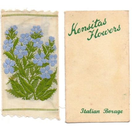 WIX-KENSITAS CIGARETTES SILK FLOWERS 1934 ITALIAN BORAGE