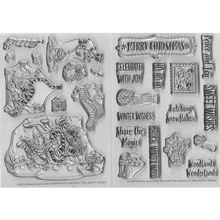 Disney. Winnie The Pooh . A6 Icon & Sentiment Stamp Set. Stamping Cardmaking