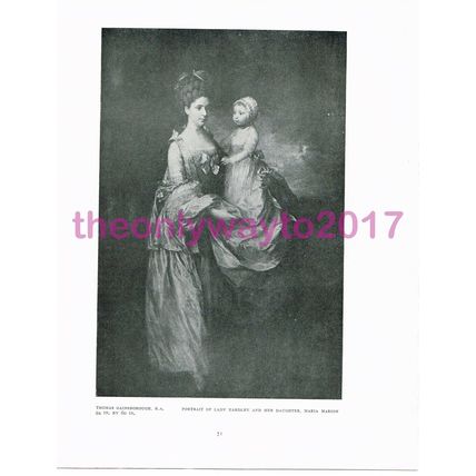 Lady Eardley & Daughter, Thomas Gainsborough, Book Illustration, 1910