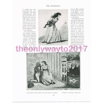 Caracatures of Mrs Jordan with George IV, Book Illustration, 1910