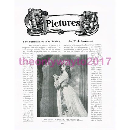 Mrs Jordan as Peggy, Book Illustration, 1910