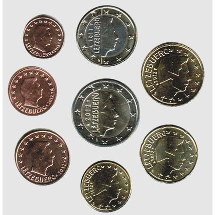 Luxembourg 2012 - Set of 8 Euro Coins (UNC)