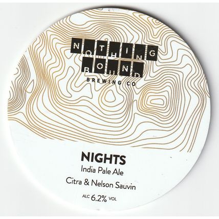 USED KEG CLIP FRONT - NOTHING BOUND BREWING CO - NIGHTS INDIA PALE ALE