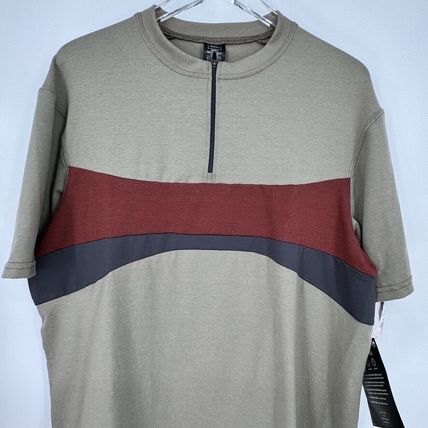 REI Vintage 1/4 Zip Cycling Jersey Shirt Khaki Size Large NWT Outdoor Retro