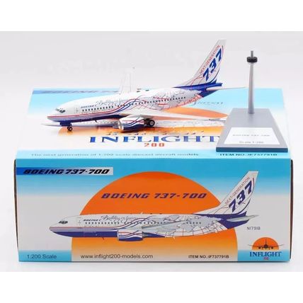 B737-75B BOEING HOUSE COLOURS REG: N1791B W/STAND - INFLIGHT200 IF737791B 1/200