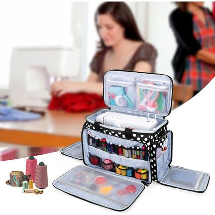 LUXJA Sewing Machine Carrying Bag with Removable Padding Pad, Travel Case for Se