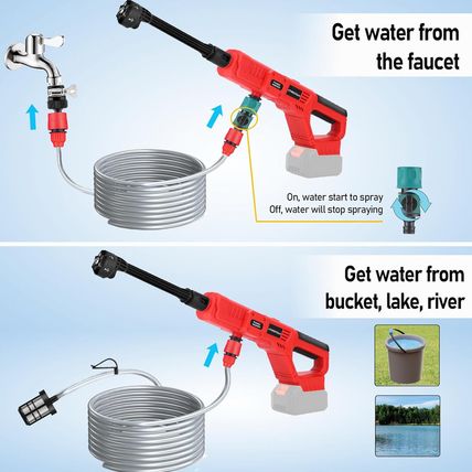 Cordless Pressure Washer for Milwaukee 18V Battery, 700PSI 1.2 GPM Portable Powe