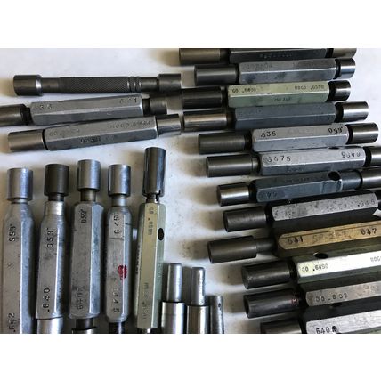 LOT THE PIPE MACHINERY GO NO GO PLUG GAGE .633,.645,.636,.631,.6054,650,.6550,ET