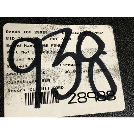 GE IC600BF912K GENERAL ELECTRIC IC600 BF912K,44A717534-G02,44A717682-002,FC