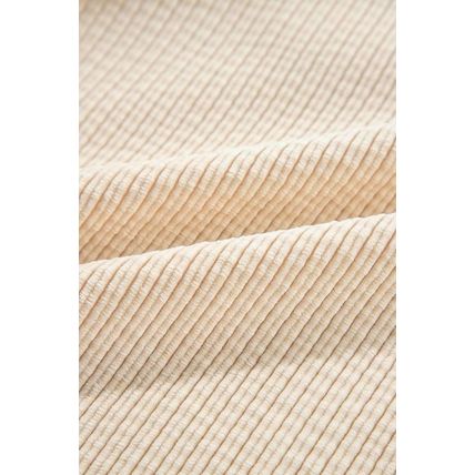 Oatmeal Corduroy Flap Pocket Button Up Shacket