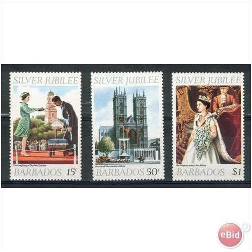 Barbados 1977 - SG574-576 - Silver Jubilee of Coronation - MNH