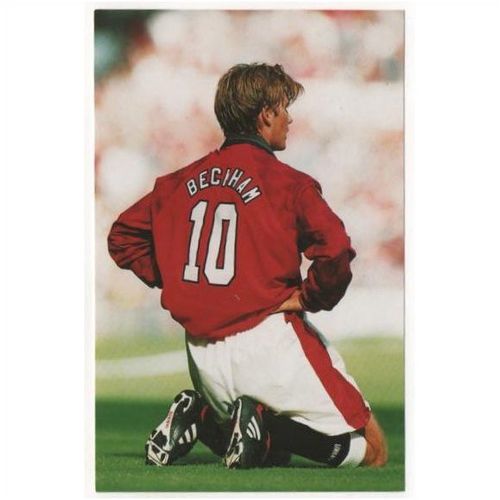 David Beckham in prized no.10 shirt. Glossy 1996 photograph