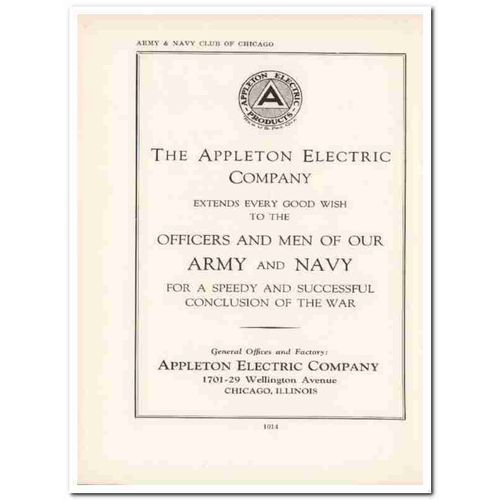 appleton electric company 1943 war conclusion ww2 wartime vintage ad