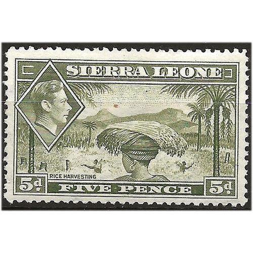 Sierra Leone 1938 SG194 5d Olive-Green Mounted Mint . ..