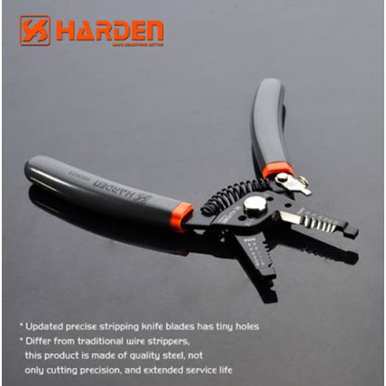 HARDEN wire cable stripper 180mm long, cutter, 0.8-2.6 mm, 10-20 AWG (HAR 660623