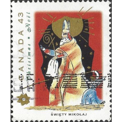 CANADA, CHRISTMAS, Polish Swiety Mikolaj, red 1993, 43c, #2