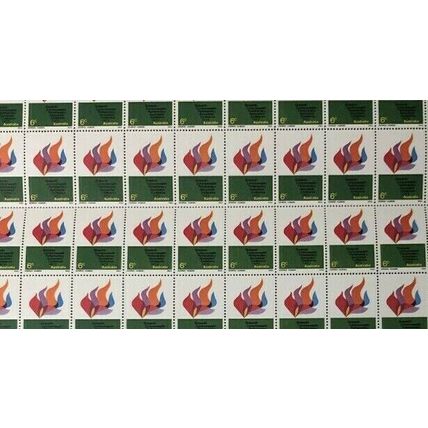 ZAYIX - 1970 Australia 487 Freedom of Speech - Full Sheet of 100 - Face Value $6