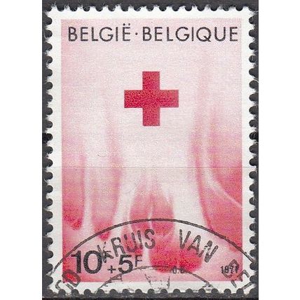 Belgique 1971 Michel 1636 O Cote (2008) 0.90 € Croix-Rouge Cachet rond
