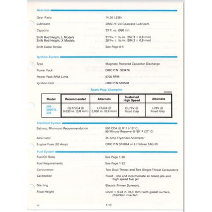 Johnson Evinrude 120 140 200 225 300 Outboards Service Manual 1988 507758 PDF