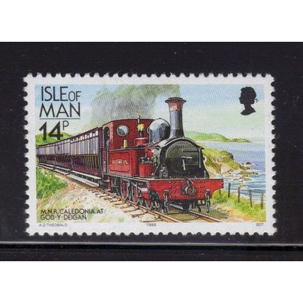 ISLE OF MAN SG371 1988 14p Manx Northern Railway No.4 Caledonia ~ Unmounted Mint