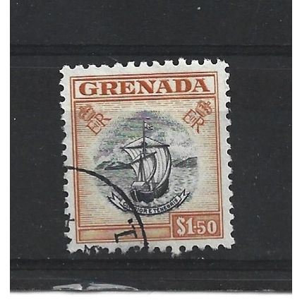 Grenada.SG203 $1.50 Black and Brown-Orange.Fine Used.Mar25