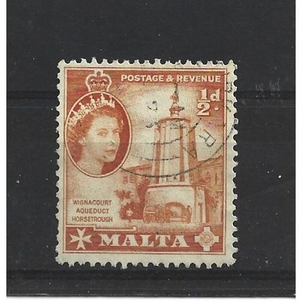 Malta.SG267 1/2d Wignacourt aqueduct horse trough.Fine Used.Apr25u