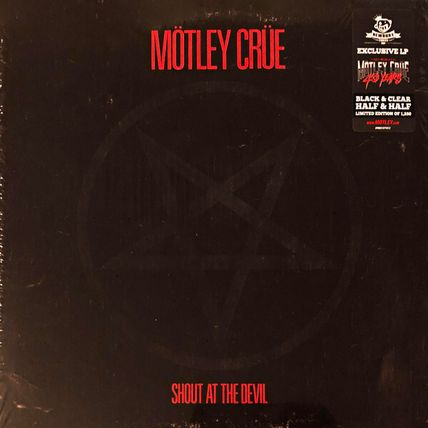 MOTLEY CRUE Shout At The Devil MINT BLACK & CLEAR W/HYPE STICKER LTD ED 1250