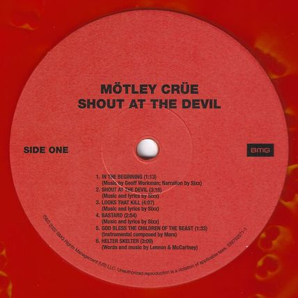 MOTLEY CRUE Shout At The Devil MINT GHOSTLY ORANGE VINYL/750 W/HYPE STICKER