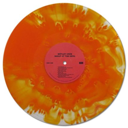 MOTLEY CRUE Shout At The Devil MINT GHOSTLY ORANGE VINYL/750 W/HYPE STICKER