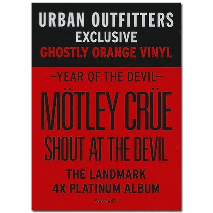 MOTLEY CRUE Shout At The Devil MINT GHOSTLY ORANGE VINYL/750 W/HYPE STICKER
