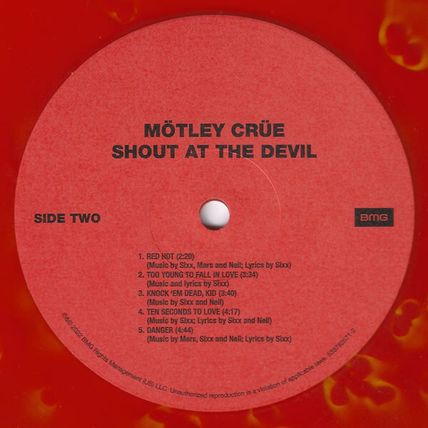 MOTLEY CRUE Shout At The Devil MINT GHOSTLY ORANGE VINYL/750 W/HYPE STICKER