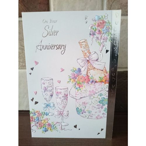Silver Wedding Cards - On Your Silver Anniversary