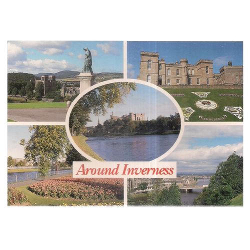 AROUND INVERNESS unused vintage postcard multiview Whiteholme of Dundee =