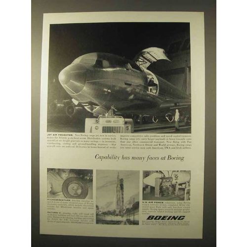 1963 Boeing Aviation Ad - Jet Air Freighter
