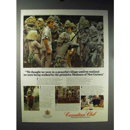 1971 Canadian Club Whisky Ad - Mudmen of New Guinea
