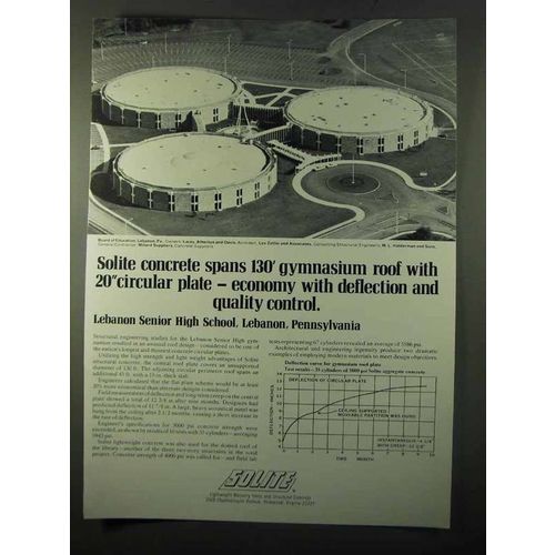 1971 Solite Structural Concrete Ad - Spans Gymnasium
