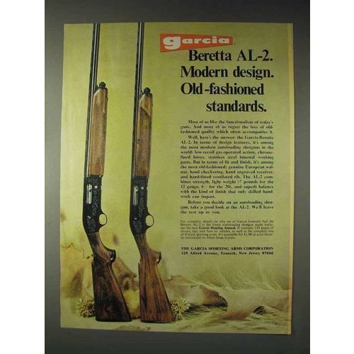 1972 Beretta AL-2 Shotgun Ad - Modern Design