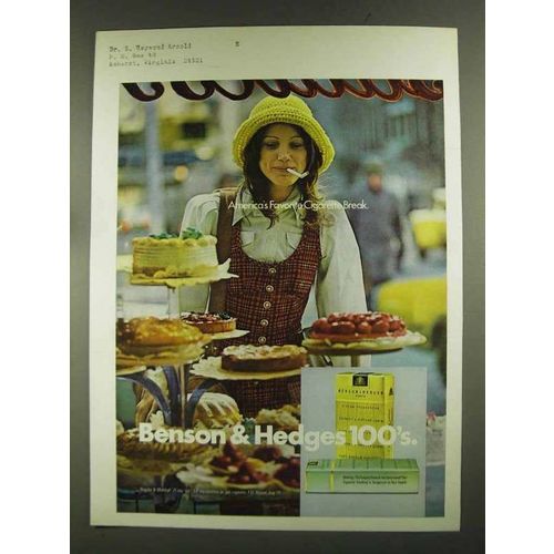 1972 Benson & Hedges Ad - Favorite Cigarette Break