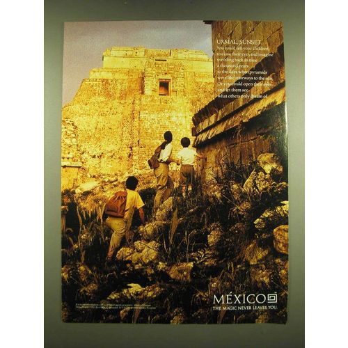 1990 Mexico Tourism Ad - Uxmal, Sunset