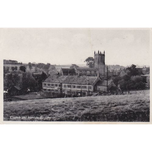 Church and Institute Blockley Gloucestshire Postcard (GLO76311)