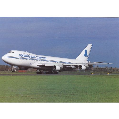 Hydro Air Boeing B747 2B8C Civil Aviation Postcard (A23073)