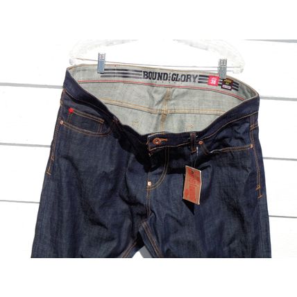 Mens Bound for Glory Jeans NWT Size 38 Skinny Fit Actual Measurement 42x35