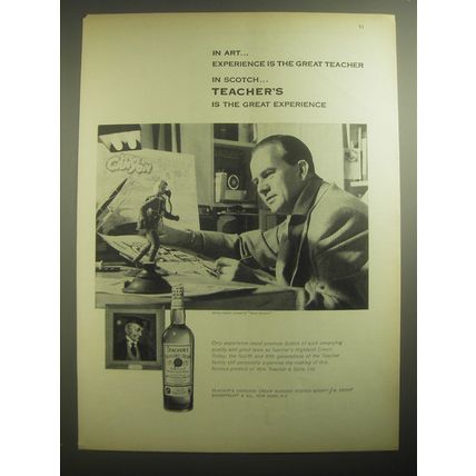 1959 Teacher's Scotch Ad - In art.. Experience is the great Teacher