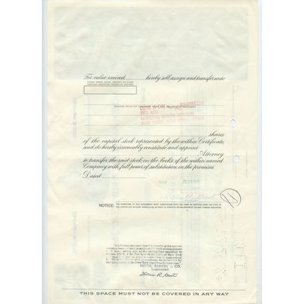 North American Philips Corporation 100 Shares 1971 Stock/Share Certificate