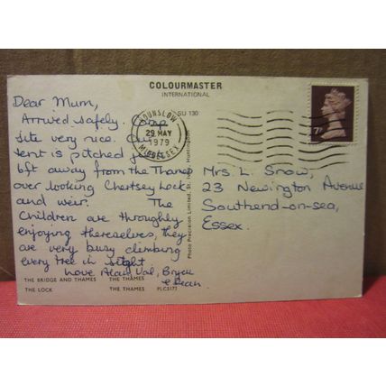 multiview, CHERTSEY, Surrey. used postcard, Colourmaster 1979 pm =