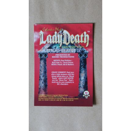 Lady Death All-Chromium Base trading Card # 60 (C) 1994 Chaos Krome comics