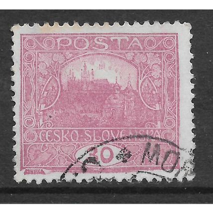 CZECHOSLOVAKIA 1919 30H MAUVE H RADCANY PRAGUE SG 49 FINE USED