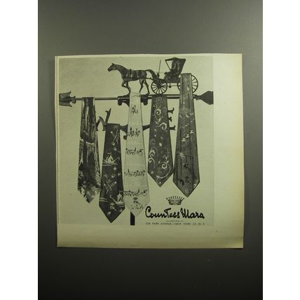 1951 Countess Mara Ties Ad - 5 Different Styles